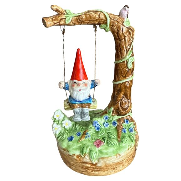 1979 Gorham Gnome on Swing Music Box – Unieboek B.V. Japan – Works – See Video - Picture 2 of 8